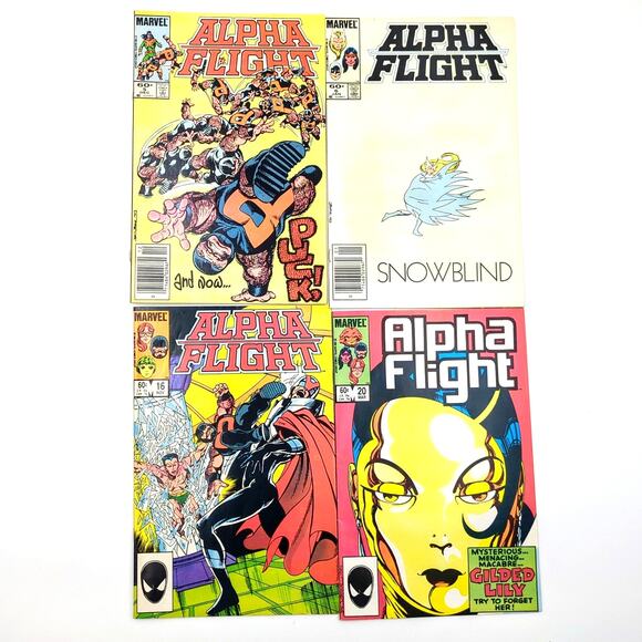 Alpha Flight 9 Issue Lot 5 6 16 20 21 23 30 34 35 Marvel Comic Wolverine 1983-85 - Picture 2 of 4